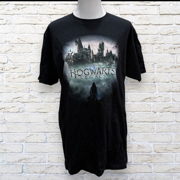 NWT Harry Potter Hogwarts Legacy Black T-Shirt Size Large - Picture 1 of 6